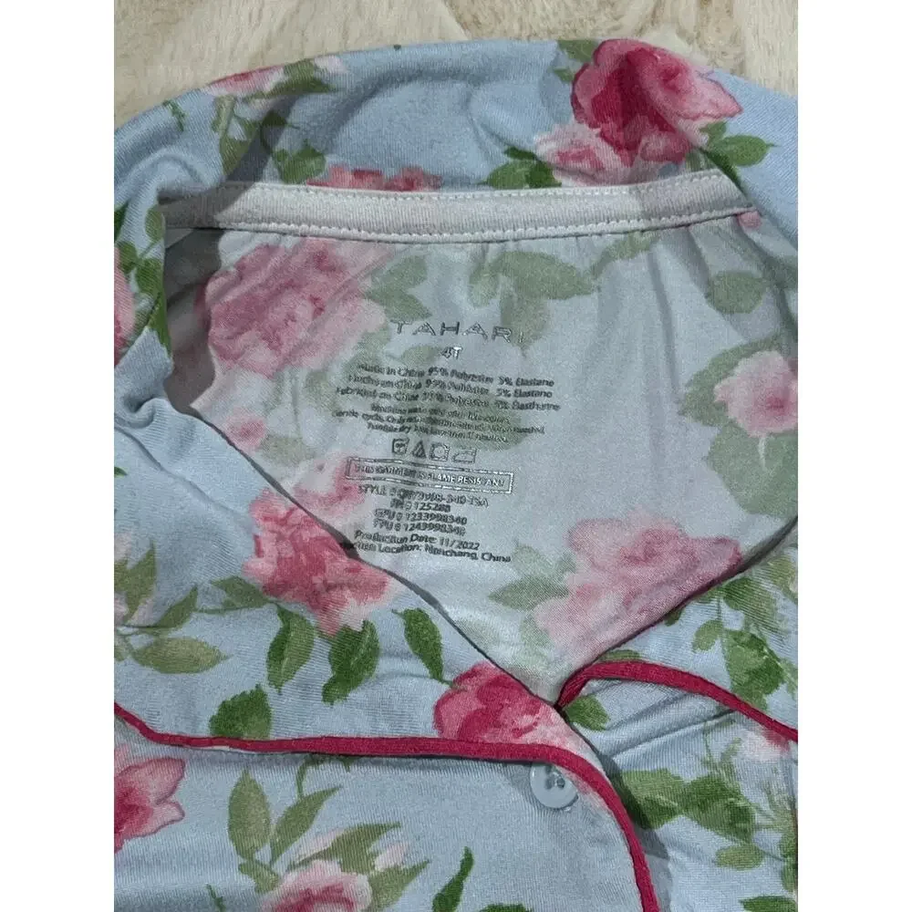 Girls 4T Pajama Bundle 2 Sets Bamboo Goosies Tahari Floral Butterflies EUC
